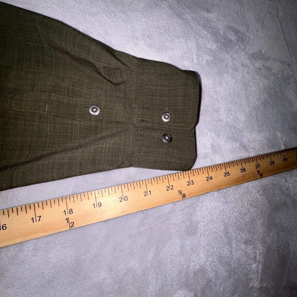 Ariat Mens XXL AriatTEK Heat Series Long Sleeve Button Down Shirt Olive Green - Picture 12 of 15